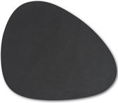 Zeller placemats lederlook - 1x - 34 x 42 cm - zwart