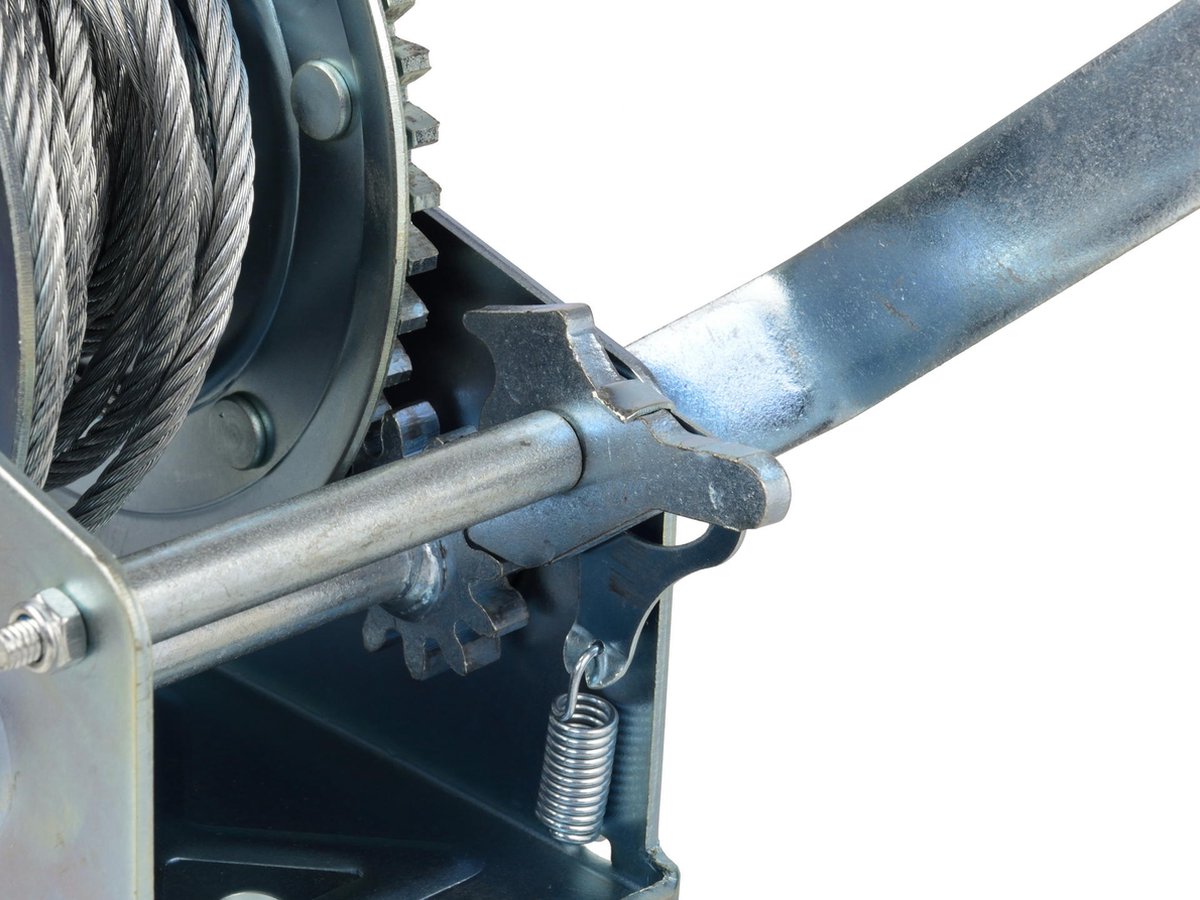 maXpeedingrods Handlier lier 1500 kg handmatige lier 10 m kabellier handlier kabel handlier bootlier 10 meter draadkabel lier aanhanger handlier met haak