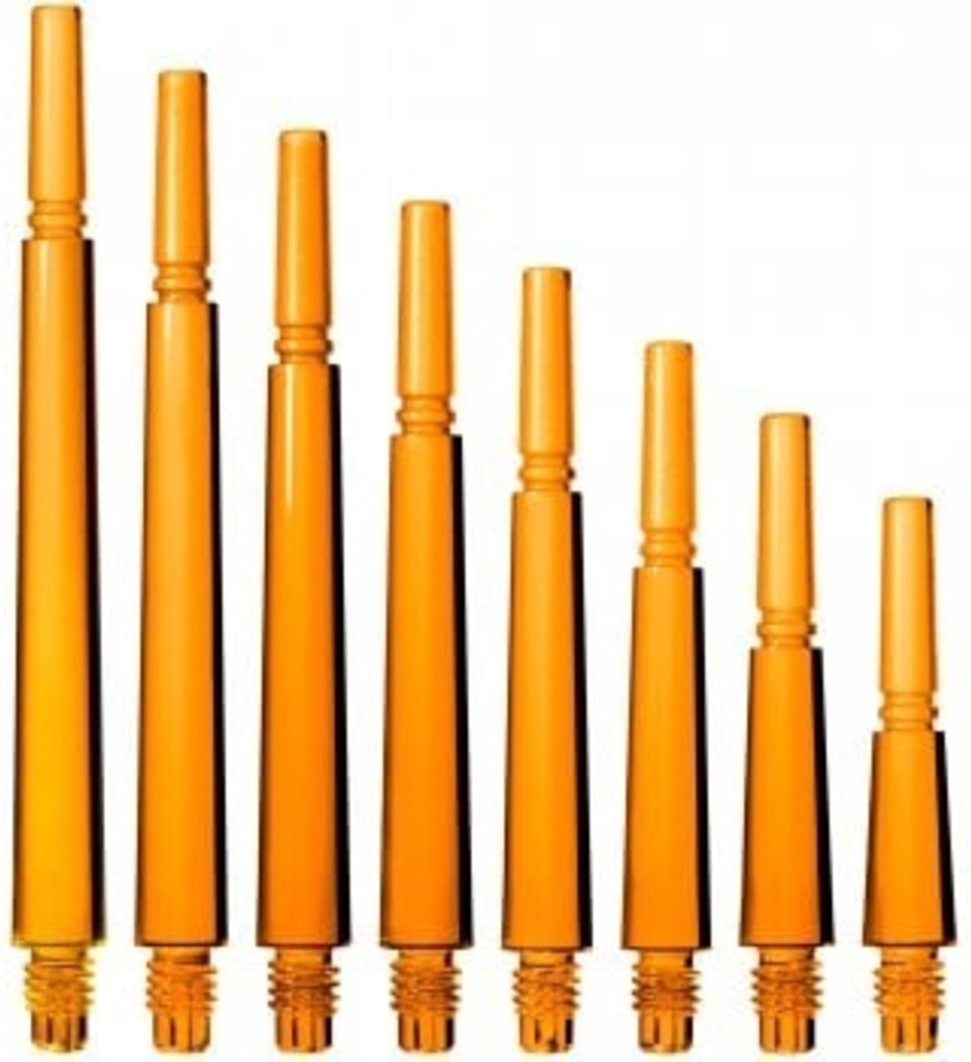 Cosmo SPINNING shaft ( 2 sets= 6 stuks ) normal spinning clear oranje - maat 8 = 42.5 mm