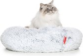 Snoozle chat Snoozle - Super doux et Luxe - Duveteux - Rond - Lavable - 80cm - Gris loup