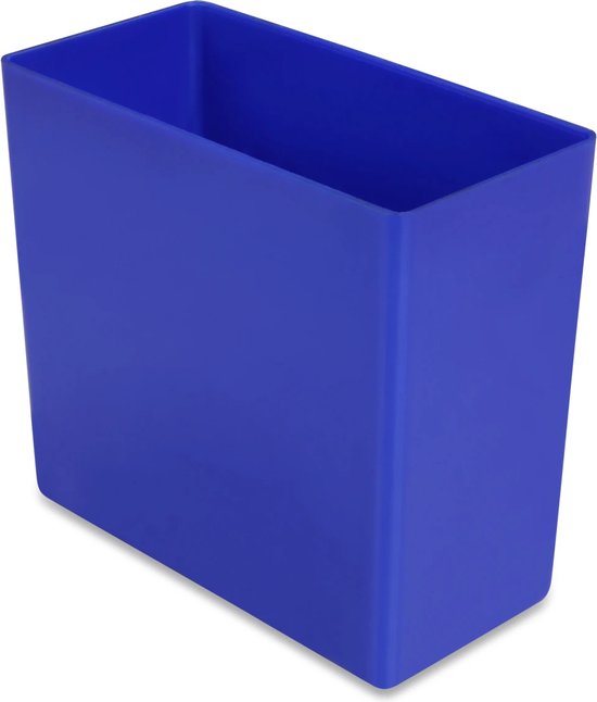 Foto: Sorteerbakje materiaalbakje inzetbakje onderdelenbakje 9 9 x 4 9 x 9 0 cm lxbxh kleur is blauw verpakt per 5 stuks