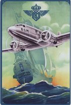 Wandbord Luchtvaart Transport - KLM De Vliegende Hollander