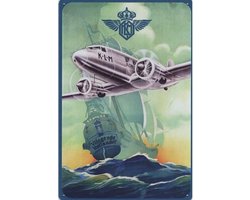 Wandbord Luchtvaart Transport - KLM De Vliegende Hollander