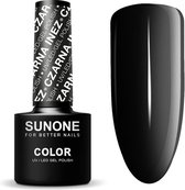 SUNONE UV/LED Hybride Gel Zwarte Nagellak 5ml. - Inez - Zwart - Glanzend - Gel nagellak
