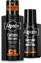 Alpecin Black shampoo and Hair Booster en Haar Tonic Set | Voorkomt haaruitval en ondersteunt de haargroei | Voor alle haar en hoofdhuid types