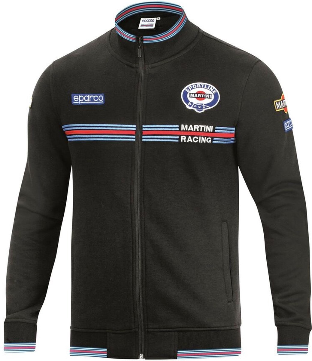 Sparco Full Zip Sweatshirt Martini Racing Zwart