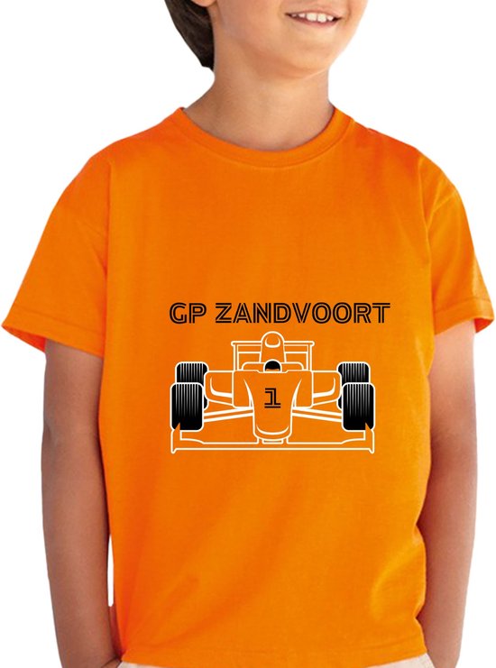 GP-Zandvoort - Kinder T-shirt - Oranje - Maat 104 - T-shirt leeftijd 3 tot 4 jaar - Grappige teksten - GP-Zandvoort Cadeau - Shirt cadeau - Quotes - verjaardag - F1