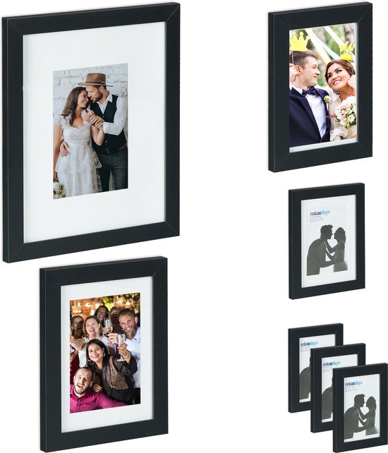 Eitida 28x36 cm Houten Natuurlijke Nerf Fotolijst Set, Display 20x25 cm Foto met Mat, Muurbevestiging Verticaal of Horizontaal, Natuurlijk Eiken Gestructureerd, 3 Stuks