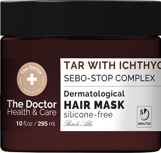 Health & Care haarmasker tegen vet haar Lichen + Ichthyol + Sebo-Stop  Complex 295ml | bol