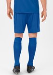 Short de sport bleu garçon vu de dos, avec logo Jako.