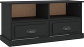 vidaXL - Tv-meubel - 93x35,5x45 - cm - bewerkt - hout - zwart