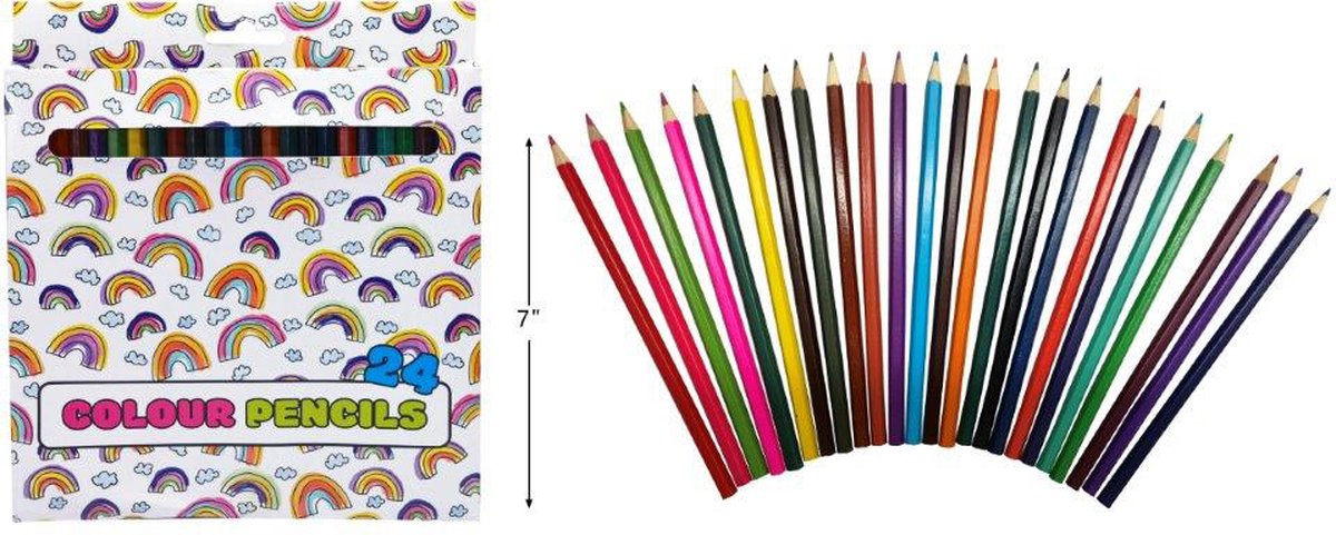 48 STUKS Kleurpotloden Regenboog - 2 Doosjes - Kleuren & Tekenen - Multikleur - Voor Kinderen