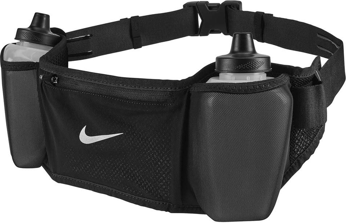 Nike Flex Stride Double Bottle Belt - heuptas 710ml - zwart