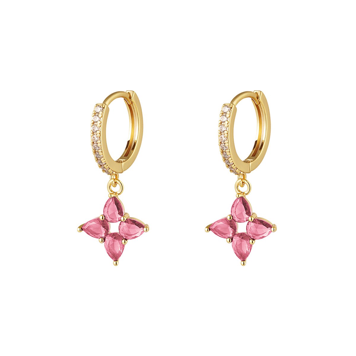 Eira oorbellen fuchsia