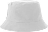 Bucket hat - Vissershoedje - Heren - Dames - Festival accessoires - 58 cm - Katoen - wit