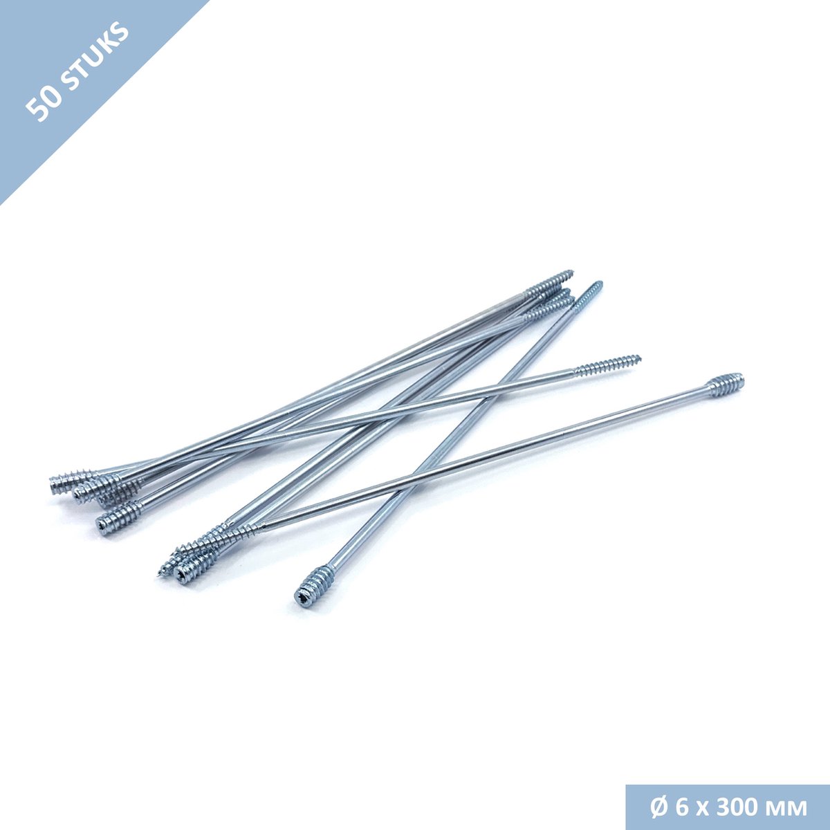 UFAST afstandschroef - Ø 6 x 300 mm - Verzonken kop - Torx - Verzinkt - 50 stuks