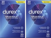Durex Condooms - Classic Natural - 2 x 20 stuks