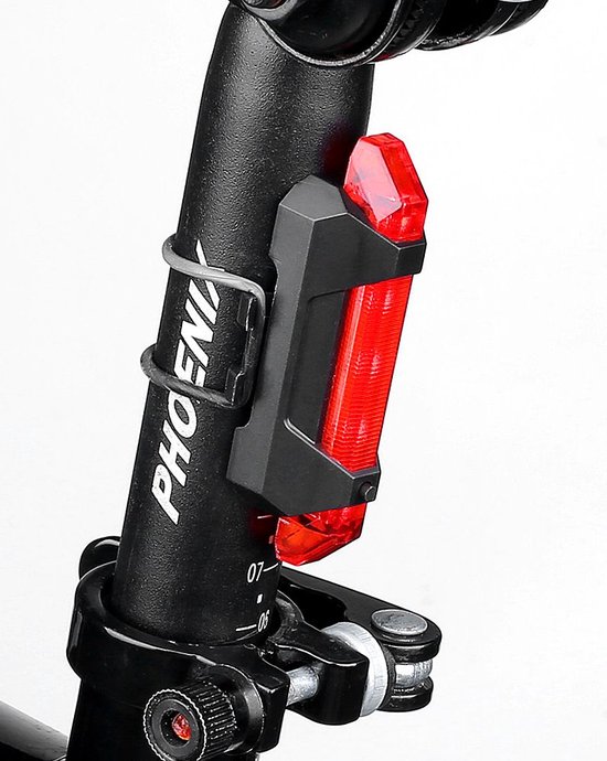 Waledano® Fiets Lamp - Fietsverlichting Set - Mountainbike Voor en Achter - Waterdicht - Oplaadbare USB Led Fietslamp - Rood — afbeelding 5