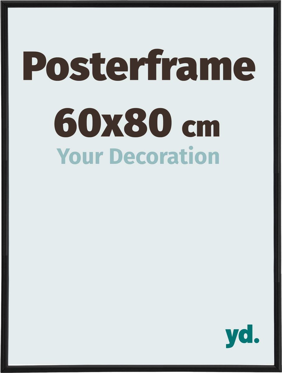 yd. Your Decoration - Posterlijst 60x80 cm - Kunststof - Zwart Mat - Paris