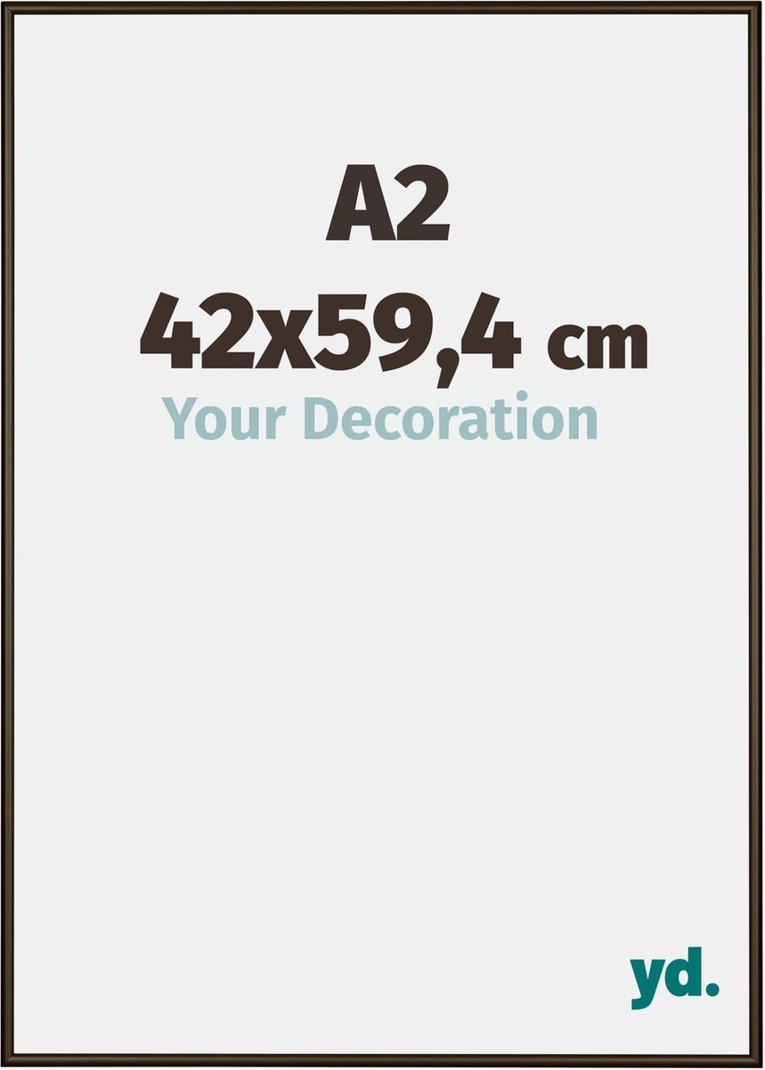yd. Your Decoration - Fotolijst A2 42x59,4 cm - Aluminium - Walnoot Structuur - New York