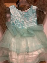 baby meisjes jurk - prinsessenjurk - Groen - tule - party jurk - Feestjurk - Maat 116 - kerst jurk - sinterklaas
