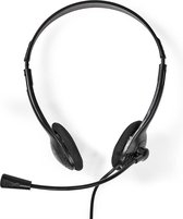 Nedis PC-Casque - Supra- Ear - Stéréo - USB Type-A / USB Type-C™ - Microphone pliable - Zwart