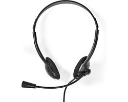 Nedis PC-Headset - On-Ear - Stereo - USB Type-A / USB Type-C - Inklapbare Microfoon - Zwart