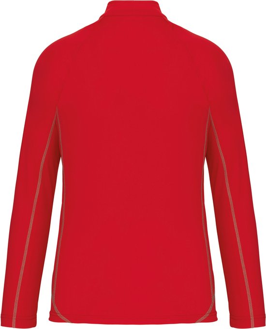 Chemise de sport homme manches longues ¼ zip ' Proact' Rouge - M