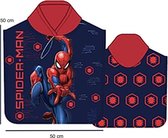 Marvel Spiderman Badponcho - Poncho - Sneldrogend - 50x100 cm (uitgevouwen) - One Size (ongeveer 2-5 jaar)