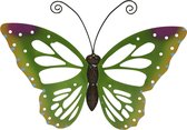 Grands papillons verts / papillons muraux 51 x 38 cm cm décoration de jardin - Décoration de jardin papillons - Papillons de jardin / papillons muraux