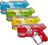 Light Battle Connect Lasergame set - Rouge/ Blauw/Jaune/Vert - 4 Pistolets laser avec fonction Anti-Cheat pour 4 joueurs