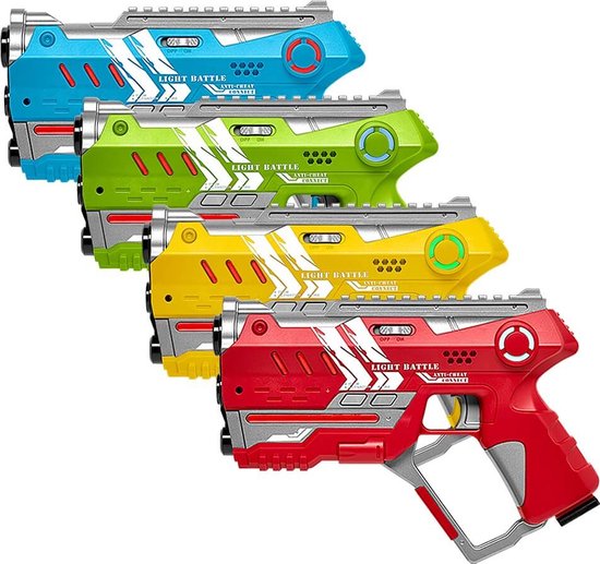 Pistolets Laser pour 2 Joueurs Jaune/Rouge Laser Game Infrarouge