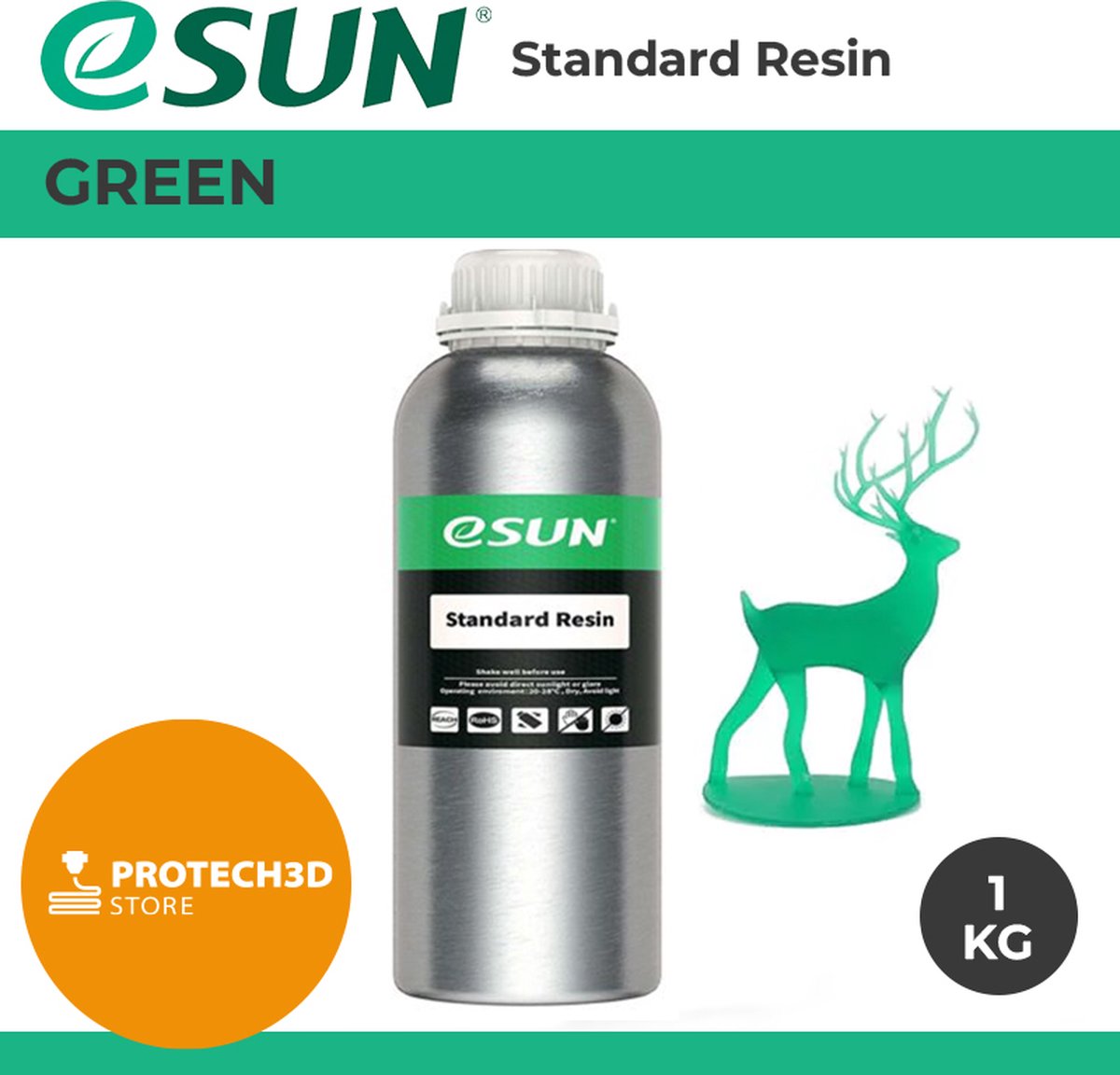 eSun - eResin Standard Resin, Green – 1kg