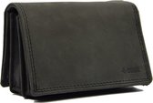 Dames portemonnee- Huishoud portemonnee - Harmonica portemonnee buffelleer -Zwart Portemonnee- RFID portemonnee