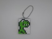 Sleutelhanger, Dinosaurus, Groen, Pixels.