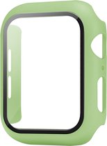 EP Goods - Full Cover/Hoesje - Screen Protector - Geschikt voor Apple Watch Series 7, 8 en 9 - 45mm - Hardcase - Protection -Groen