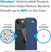Speck hoesje geschikt voor Apple iPhone 15 Plus en iPhone 14 Plus - Slank - MagSafe - Ultieme Bescherming - Luxe Soft-touch Afwerking - Valbescherming gecertificeerd tot 4 meter - Microban Antibacterieel - Presidio2 Pro lijn -Blauw
