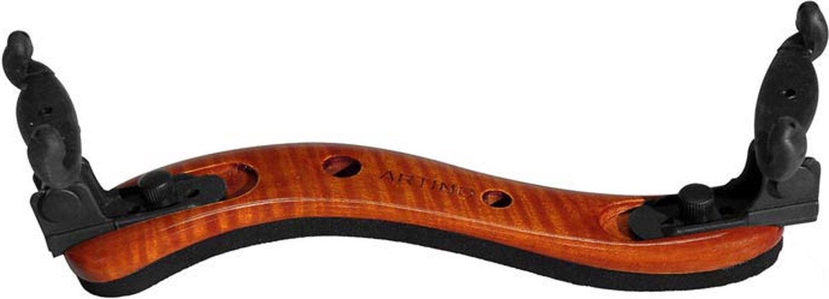 Artino ASR-144 schoudersteun voor viool, gevormd gevlamd esdoornhout, geschikt voor 4/4-3/4