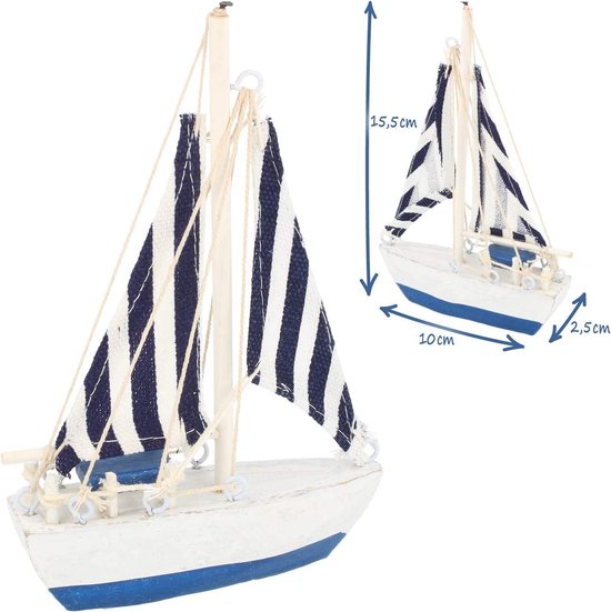 2-delige marine decoratie set-houten zeilschip en Vuurtoren in een used  look (02-delig... | bol