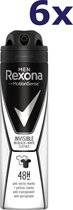 6x Rexona Deospray - Active Protection Invisible 150ml
