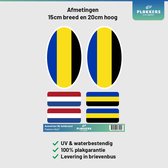 Gelderlandse vlag stickers auto - UV - en Waterproof