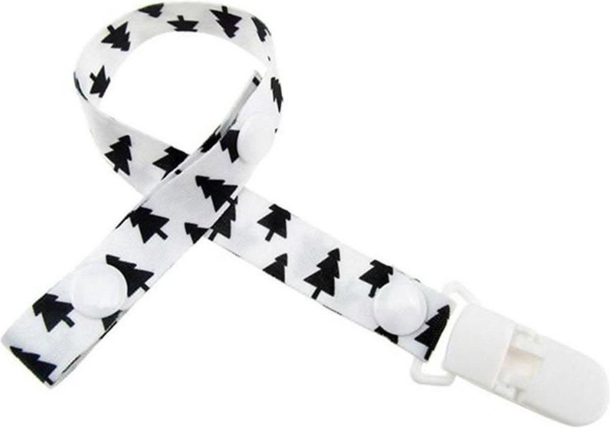 Goedkoopste Jumada's - Kerstbomen-Speenkoord | Babykamer-Kraamkado | Uitzetlijst baby | Wit-Zwart