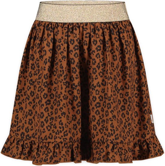 Moodstreet Skirt Recycled Pes Leopard Meisjes - Korte rok - Bruin