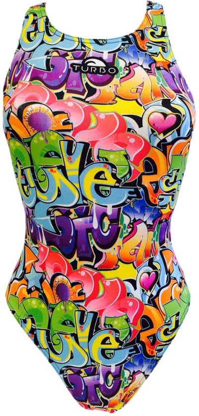 Maillot de bain Turbo Graffitti 2016 Multicolore L Femme