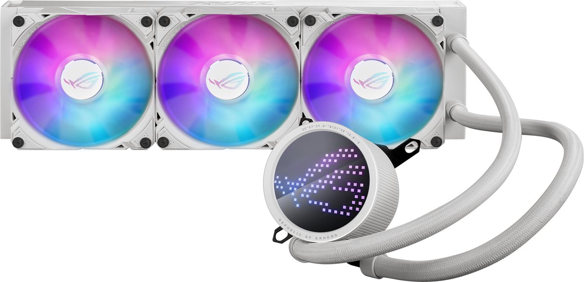 ASUS ROG Ryuo III 360 ARGB White Edition - Vloeistof-koelsysteem - 3 x 120 mm ROG ARGB fans - wit