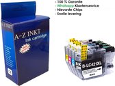 AtotZinkt premium huismerk Inktcartridges Multipack 4 stuks voor Brother LC421XL | Geschikt voor Brother DCP-J1050DW - MFC-J1010DW - DCP-J1140DW