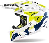 Airoh Aviator 3 Spin Yellow Blue Helmet XS - Maat XS - Helm