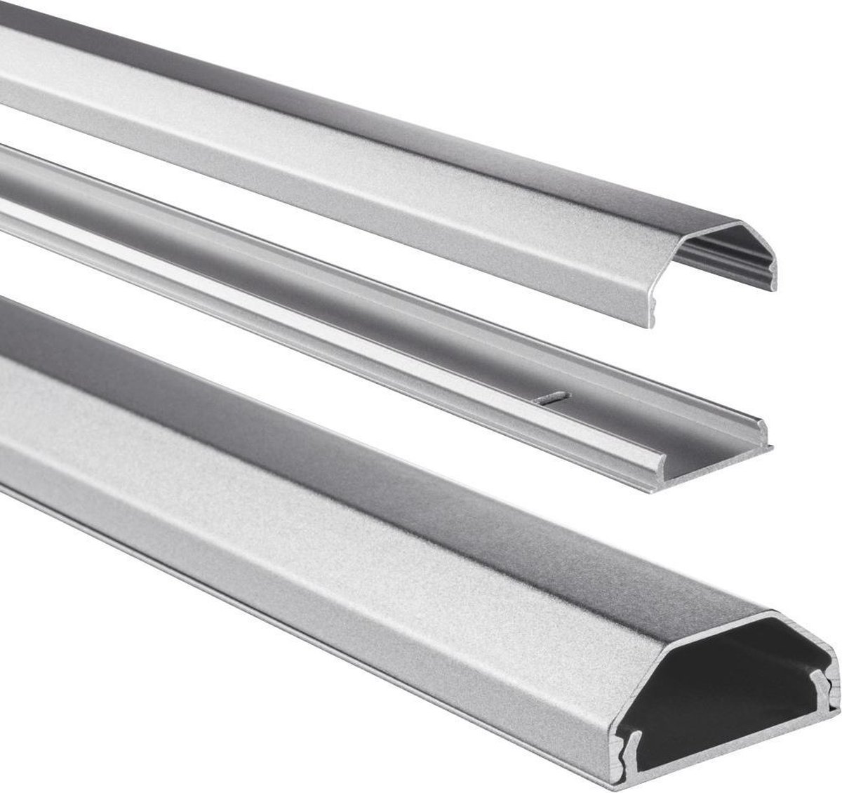 Kabelkanaal Hama hoekig 110/3 - 3/1 - 7 cm aluminium zilver