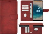 MoDo hoesje voor Nokia G22 - Kunstleer Book Case - Rood