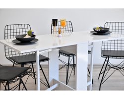 SNSHome – Eettafel – Opvouwbaar – Wit – 134x60x72 cm